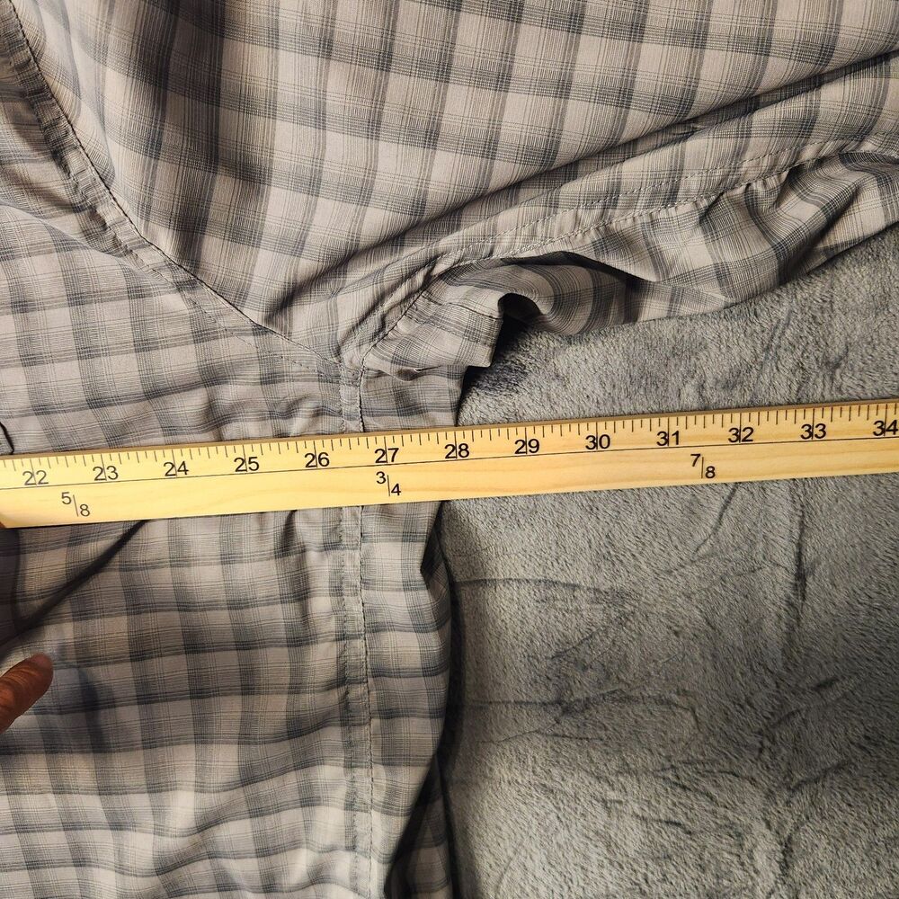 Browning Heritage Collection Mens 3XL Shirt Tan Grey Plaid Long Sleeve Button Up - Picture 7 of 9